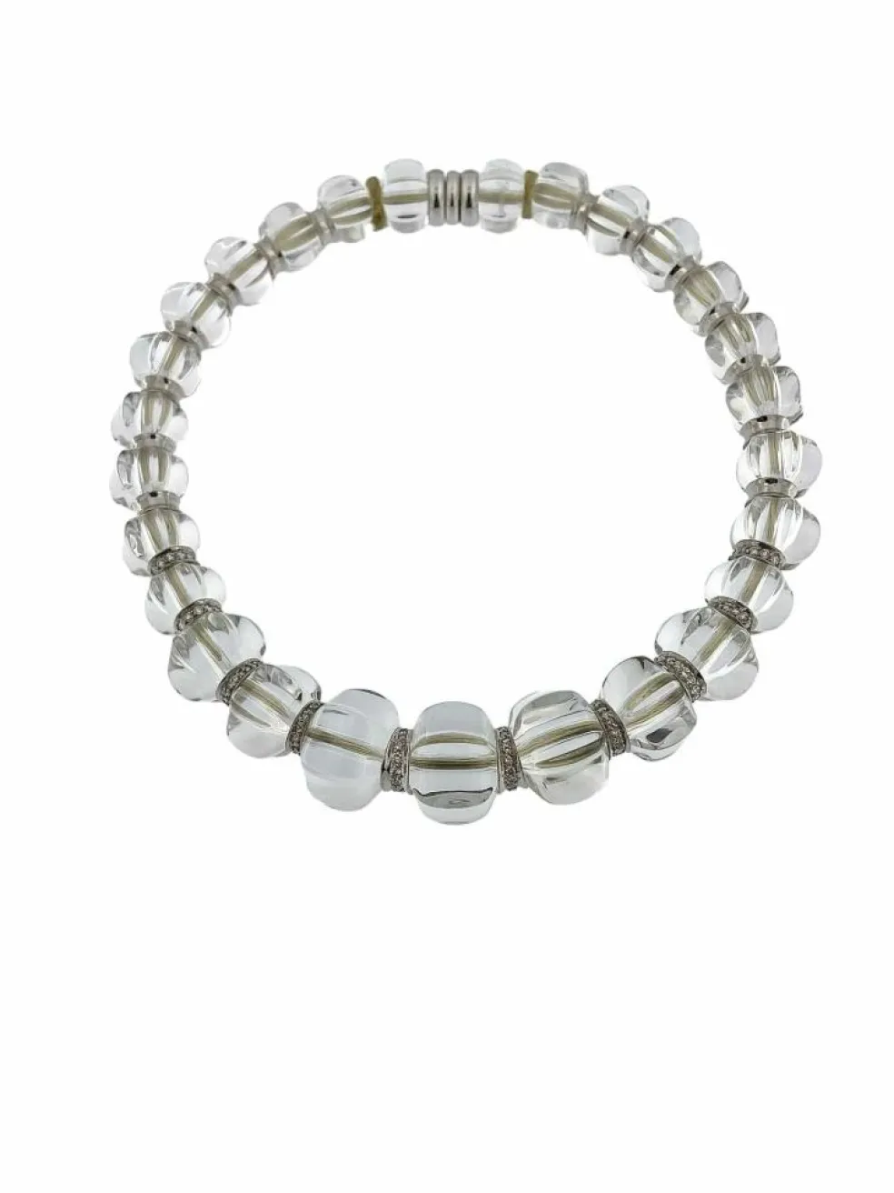 BACCARAT - Collier Sherazade or blanc cristal et diamants