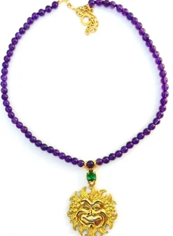 Bacchus collier améthystes, tourmaline