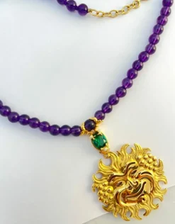 Bacchus collier améthystes, tourmaline
