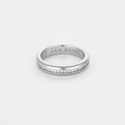 Bachet - Alliance en platine et diamants