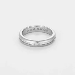 Bachet - Alliance en platine et diamants