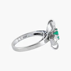BAGUE « NOEUD » DIAMANTS & EMERAUDE