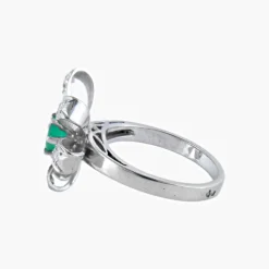 BAGUE « NOEUD » DIAMANTS & EMERAUDE