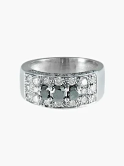 Bague 3 Saphirs Diamants