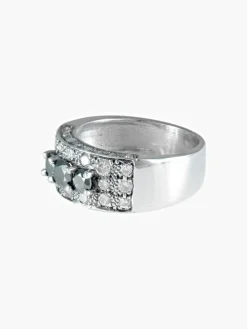 Bague 3 Saphirs Diamants