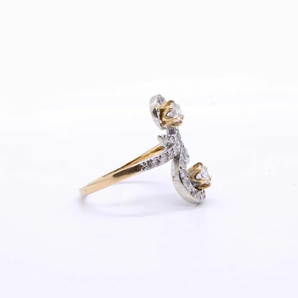 Bague 1900 « toi et moi » diamants