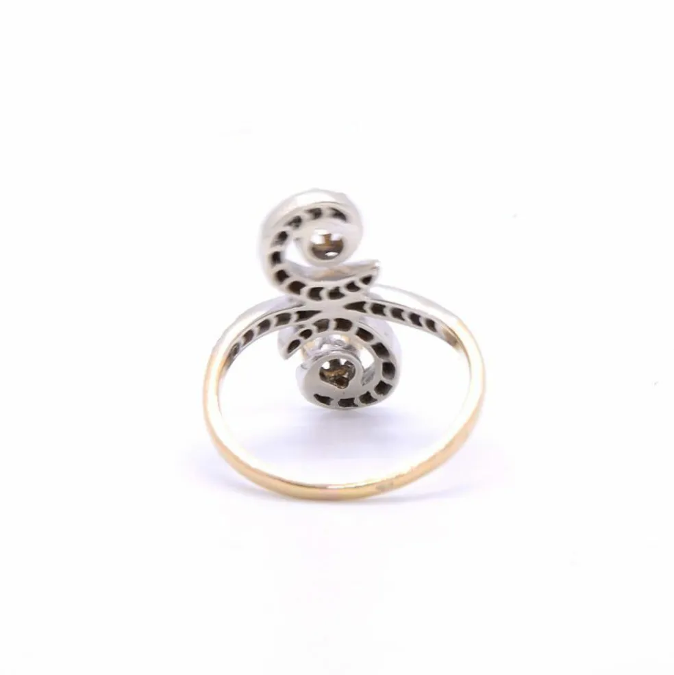 Bague 1900 « toi et moi » diamants