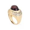 Bague améthyste cabochon diamants