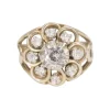 Bague ancienne dôme diamants