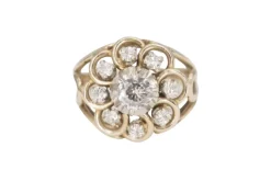 Bague ancienne dôme diamants