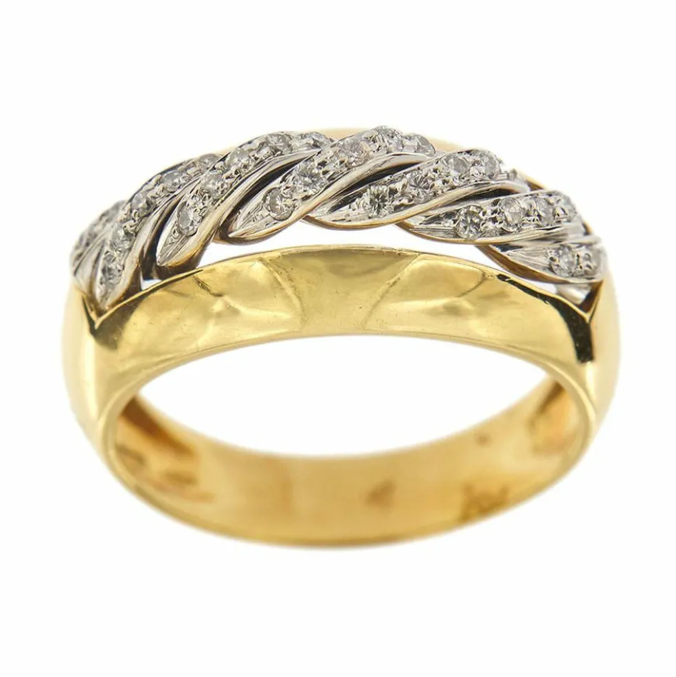 Bague 2 anneaux dorés
