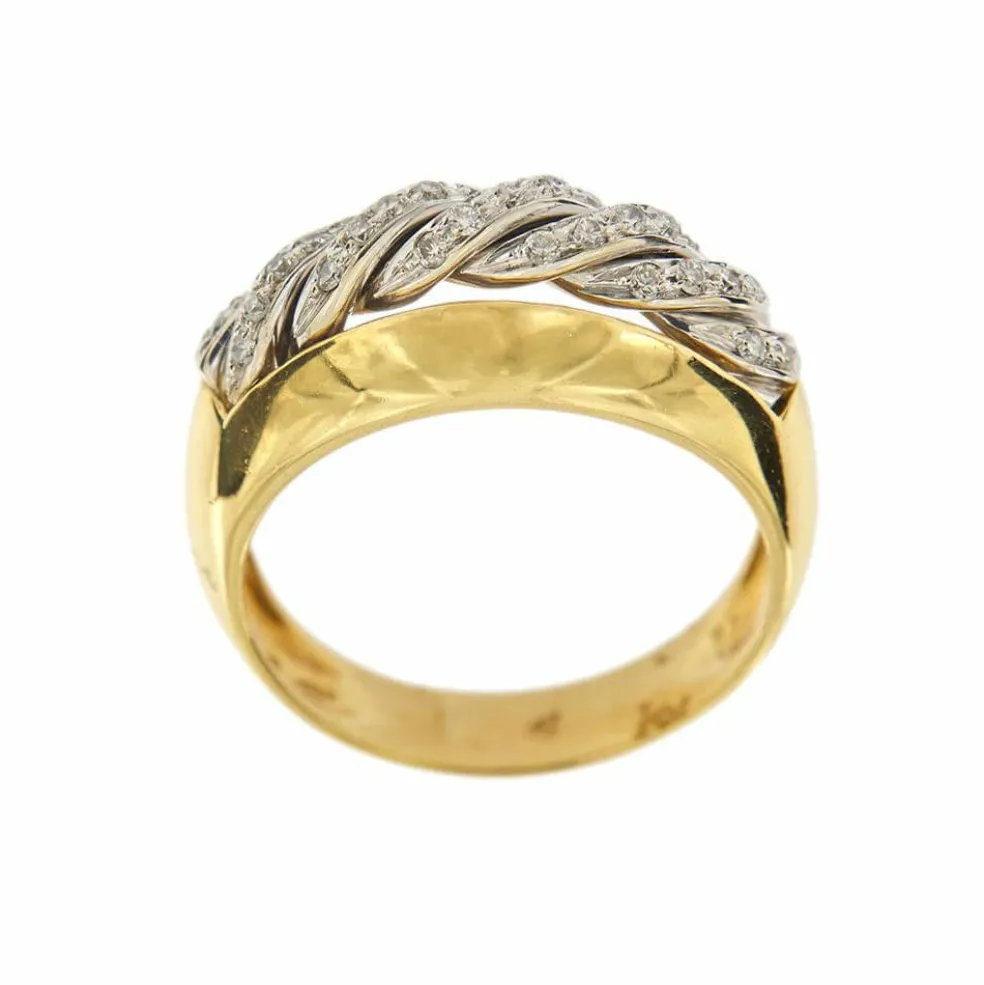Bague 2 anneaux dorés