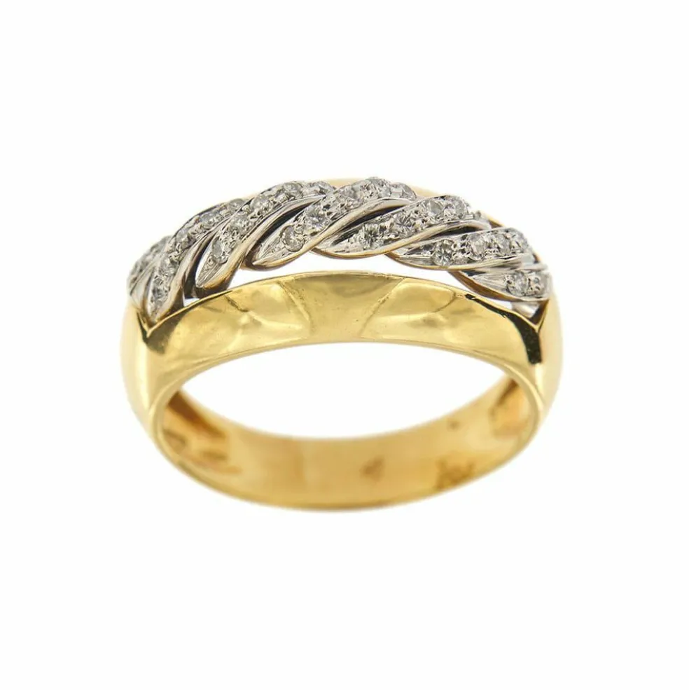 Bague 2 anneaux dorés