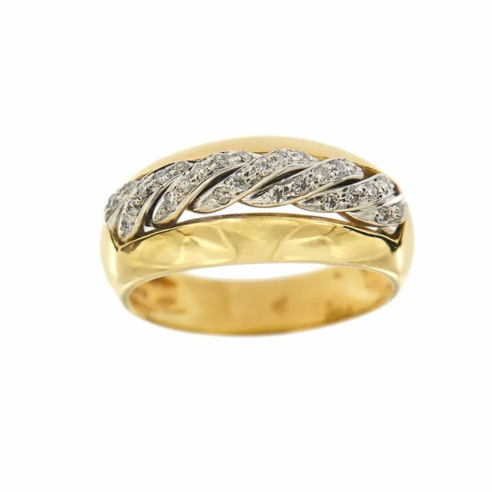 Bague 2 anneaux dorés