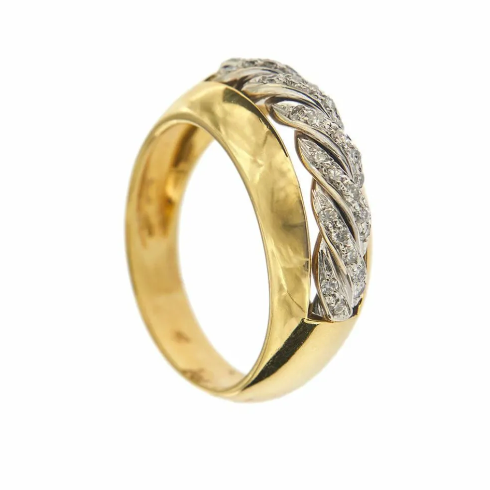 Bague 2 anneaux dorés