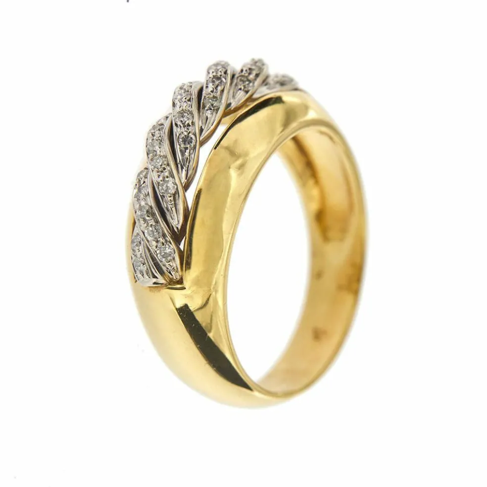 Bague 2 anneaux dorés