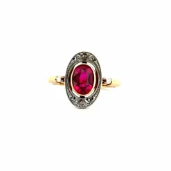 Bague Art-Déco Rubis