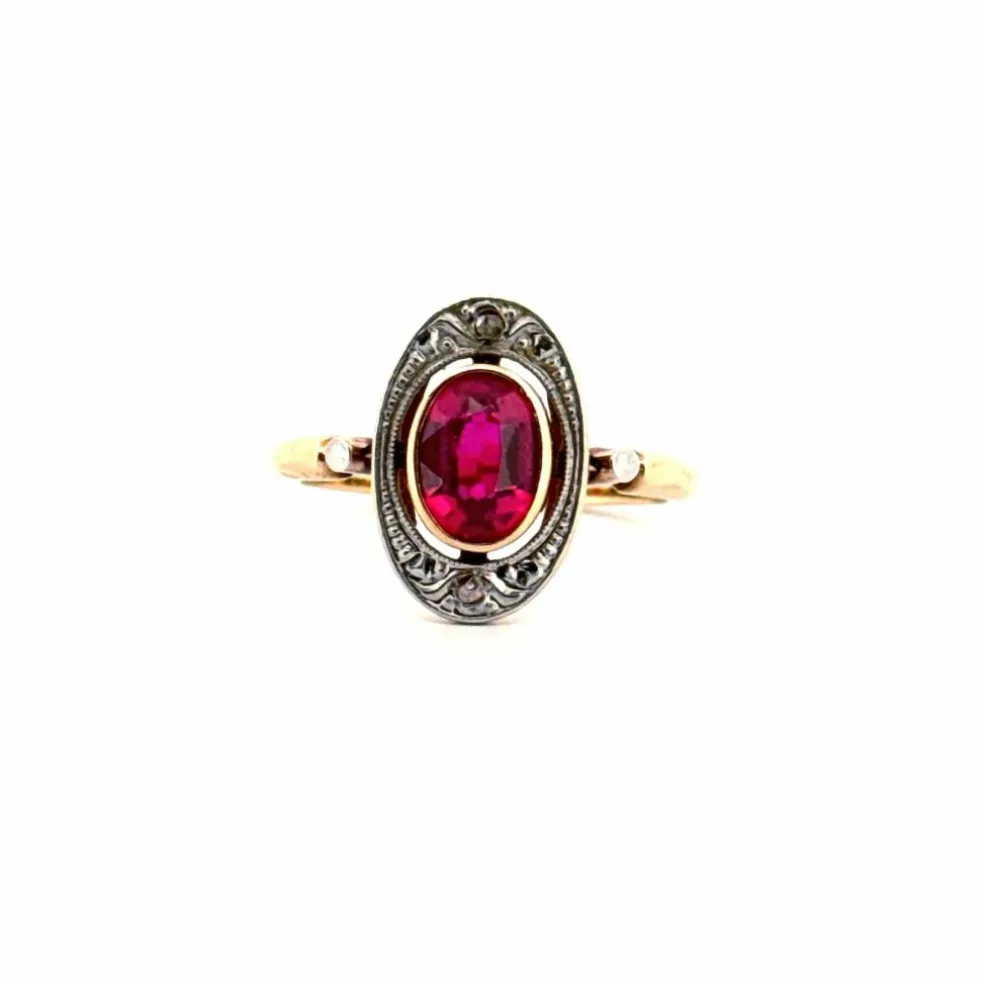 Bague Art-Déco Rubis