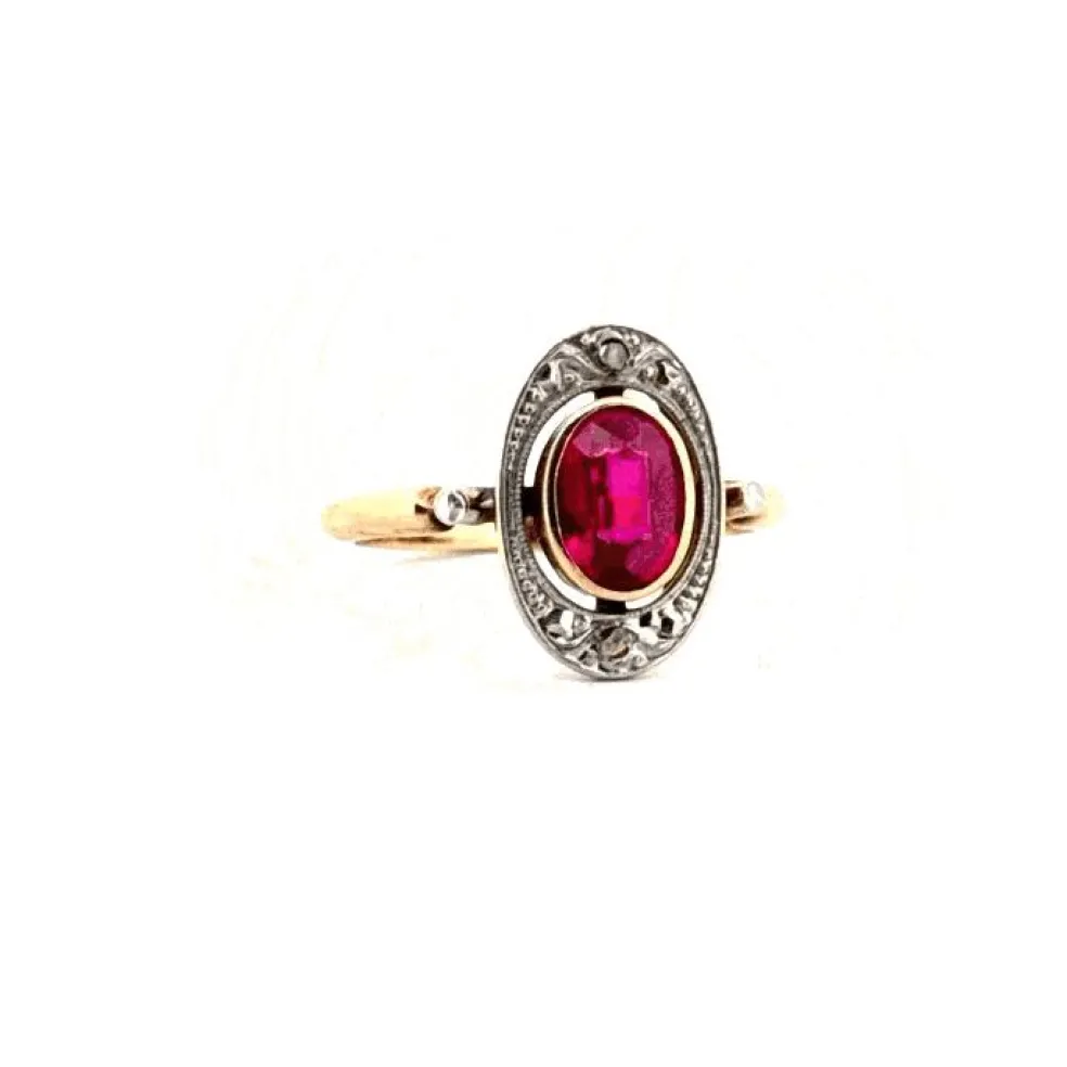 Bague Art-Déco Rubis