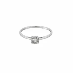 Bague brillants or blanc