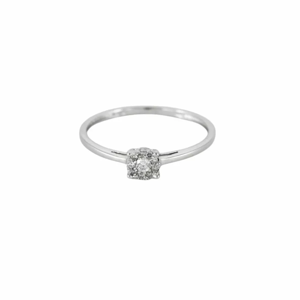 Bague brillants or blanc
