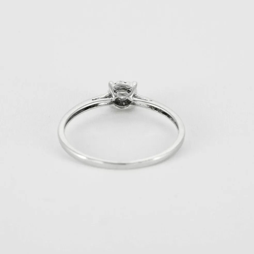 Bague brillants or blanc