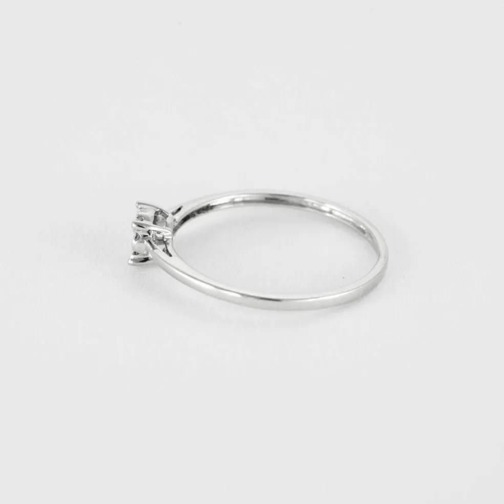 Bague brillants or blanc