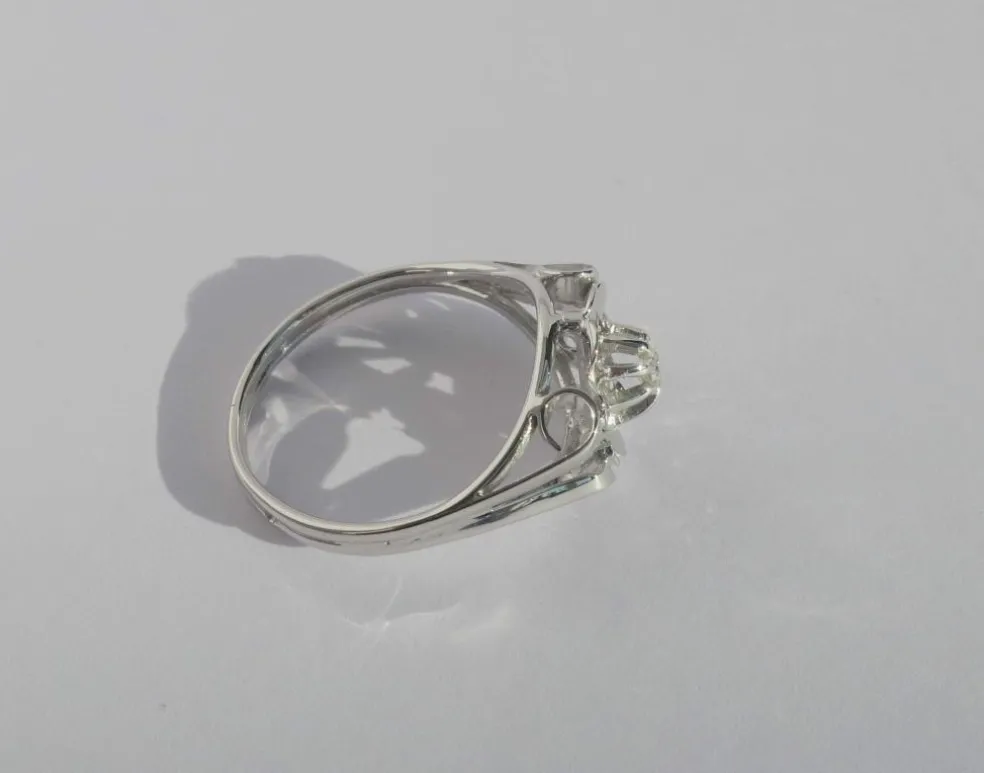 Bague 1950 Diamant Or blanc