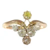 Bague diamants de couleur