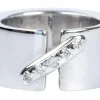 Bague 5 Diamants Or blanc