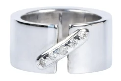 Bague 5 Diamants Or blanc