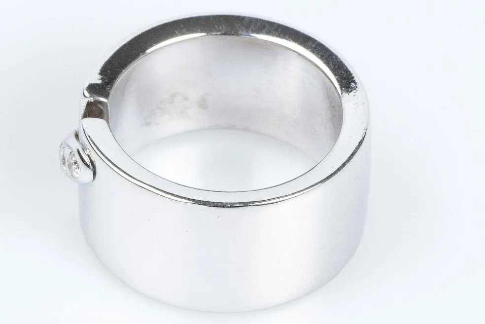 Bague 5 Diamants Or blanc