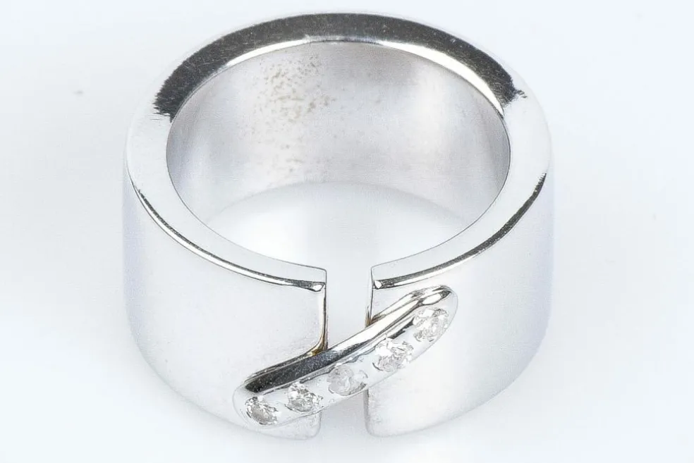 Bague 5 Diamants Or blanc
