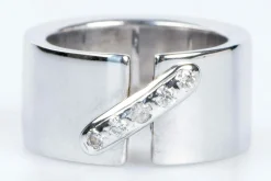 Bague 5 Diamants Or blanc