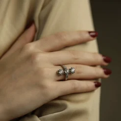 Bague 1930 diamants taille ancienne