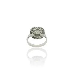Bague à double grappe de diamants
