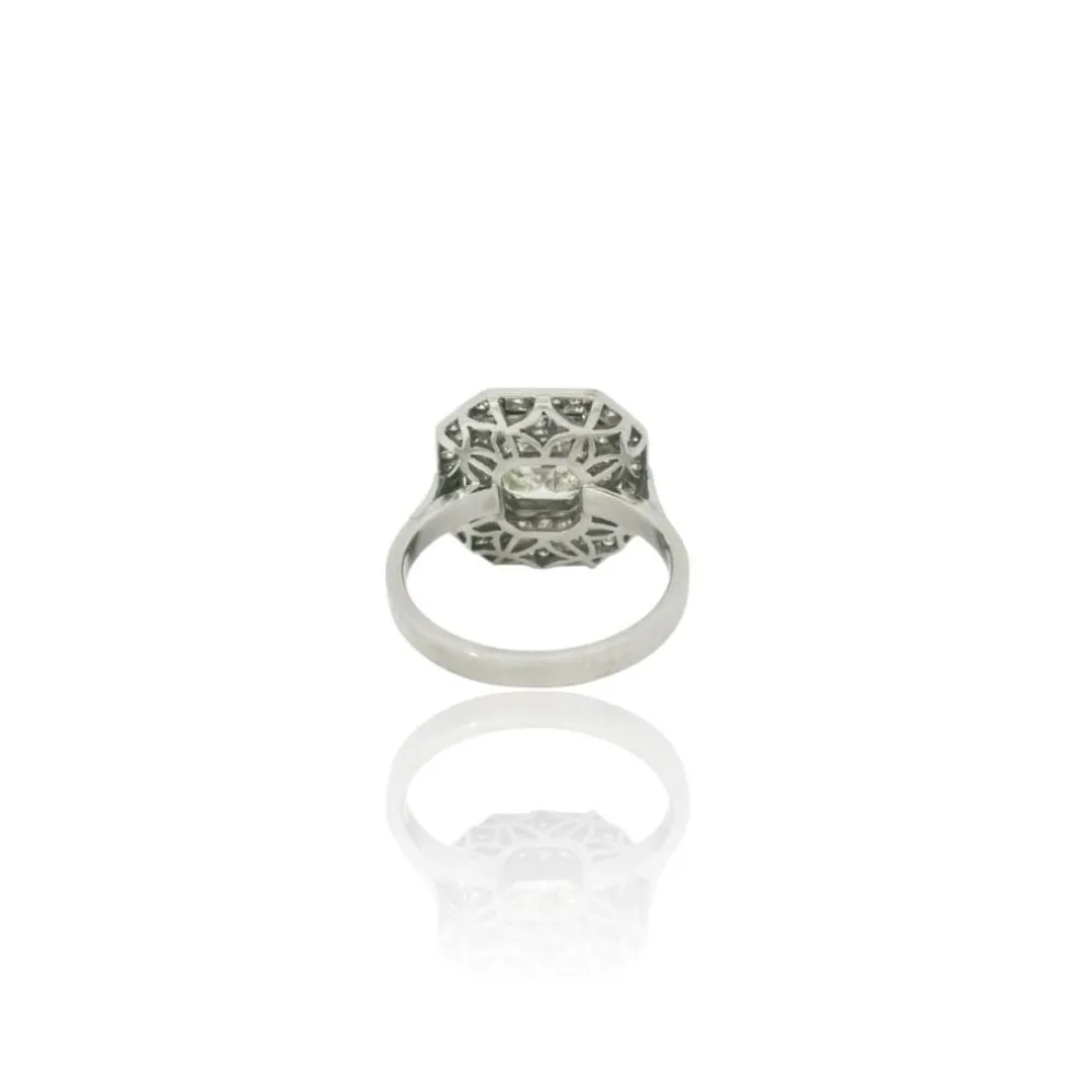 Bague à double grappe de diamants