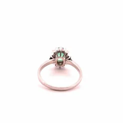 Bague Emeraude ovale et diamants