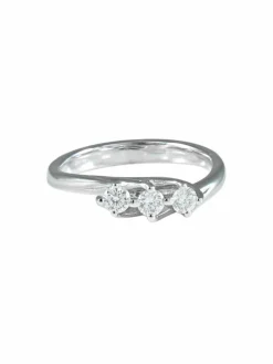 Bague « jarretière » en or blanc