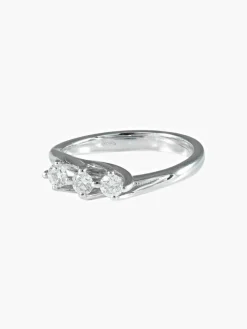 Bague « jarretière » en or blanc