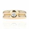 Bague 2 joncs or jaune diamant