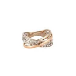 Bague 4 liens croisés Diamants