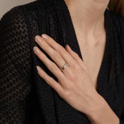 Bague 4 liens croisés Diamants