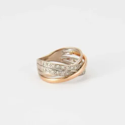 Bague 4 liens croisés Diamants