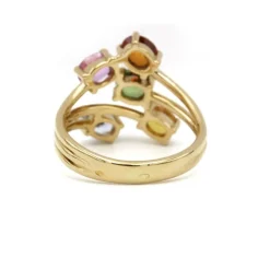 Bague - Or & Saphirs de Couleur