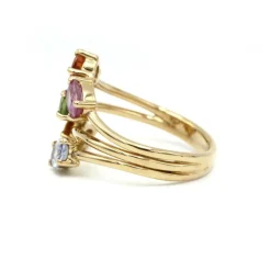 Bague - Or & Saphirs de Couleur