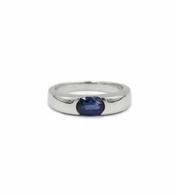 Bague - Or blanc & Saphirs