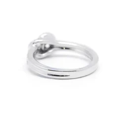 Bague - or blanc diamants