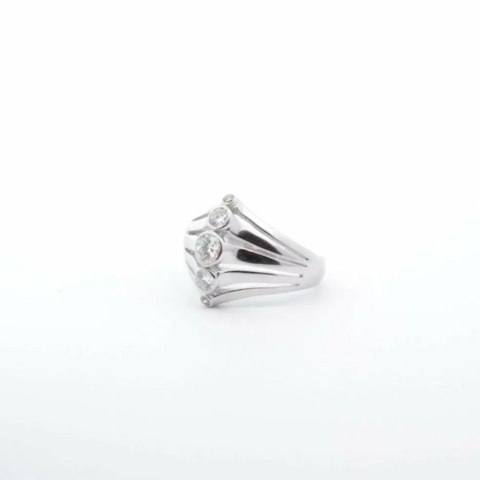 Bague 1940 Or blanc Diamants