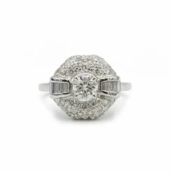 Bague - Or blanc et diamants